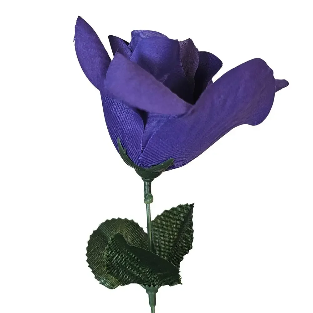 Royal Eggplant Purple Silk Rose Flower Bushes 7 Roses 2.5